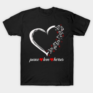 Peace Love Horses T-Shirt